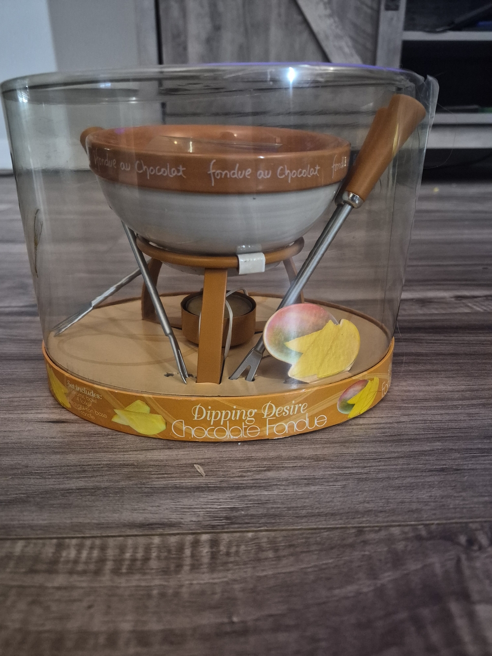Chocolate Fondue Set - Orange and Cream Dipping Desire